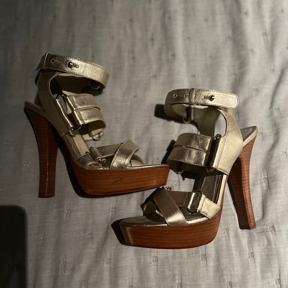 Gold platform L.A.M.B. Shoes